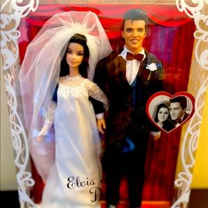 Elvis and Priscilla Mattel Wedding Barbie Set